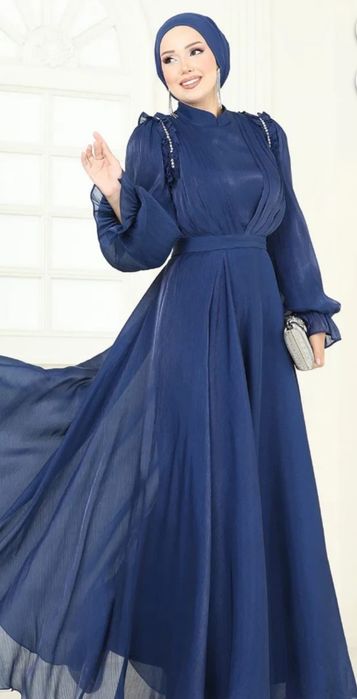 Синя дамска рокля