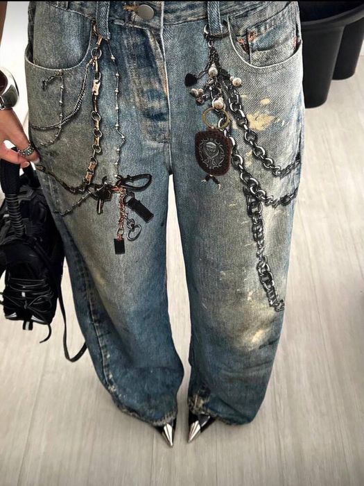 дамски дънков гащеризон L