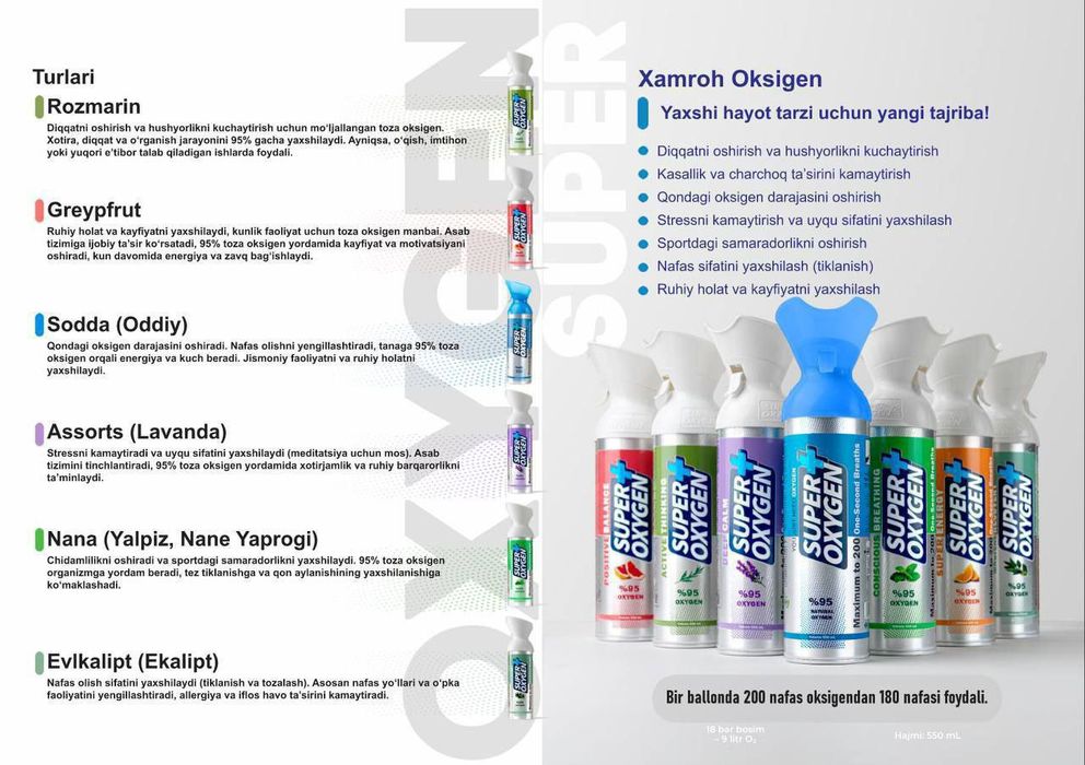 Superoxygen Toza Kislorod bankalari