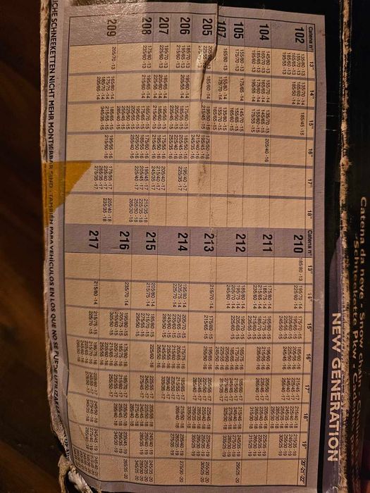 Вериги за сняг - Италиански