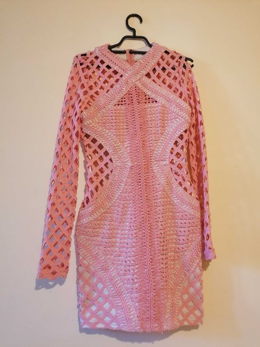 Дамска рокля коралов цвят