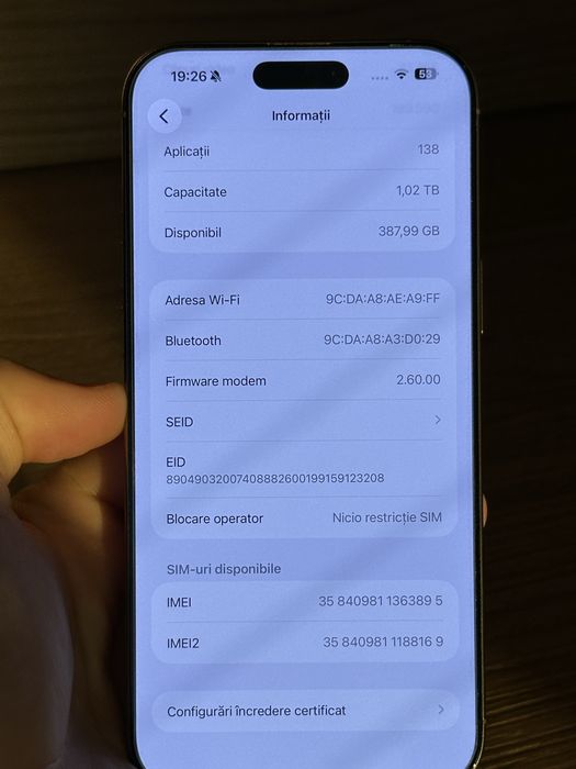 iPhone 16 Pro Max, gold , ca nou