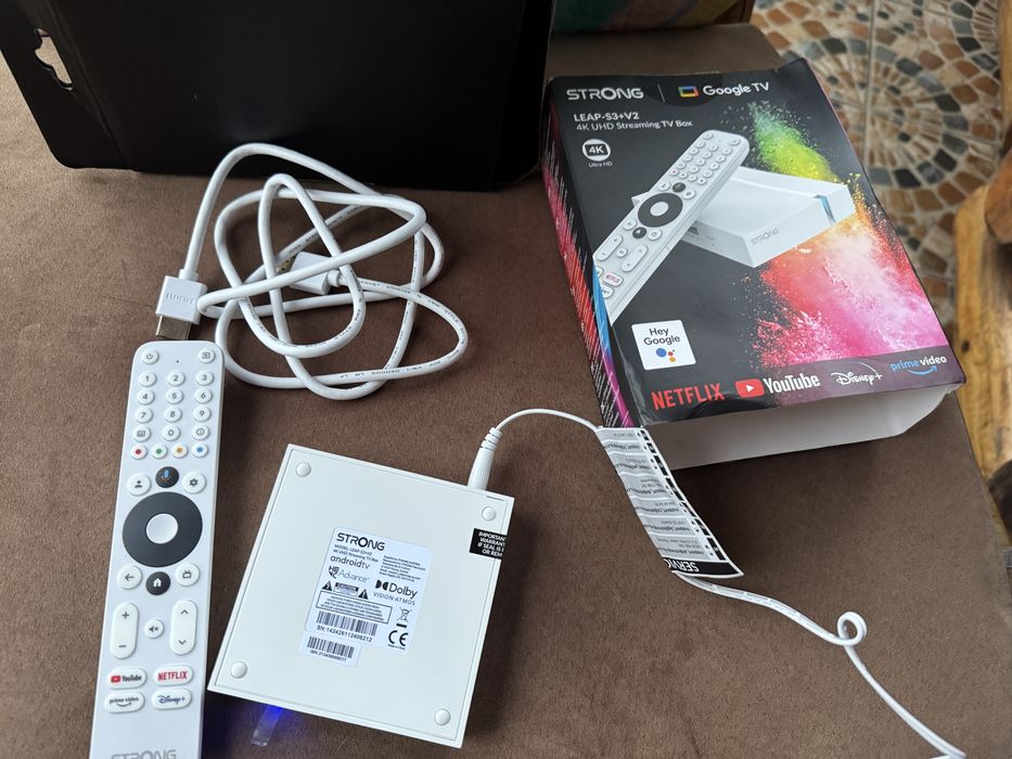 Strong LEAP-S3+ V2 Google TV UHD BOX player multimedia, TV