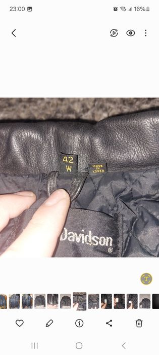 Geaca piele moto cu franjuri Harley Davidson