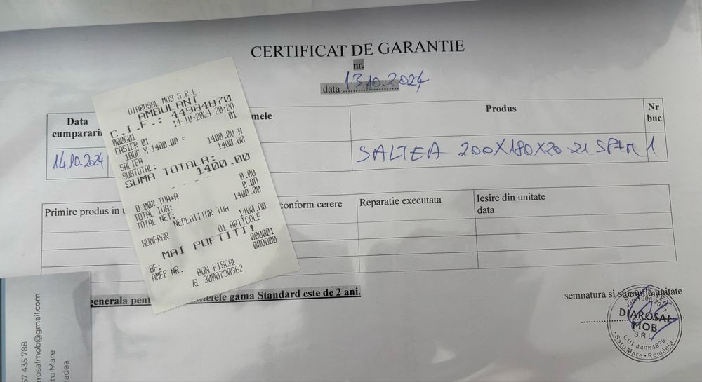 Pat dormitor cu noptiere si saltea 180/200