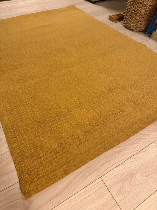 Covor fir scurt IKEA LANGSTED Galben Muștar - 133x195 cm