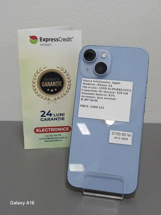 (AG46) Telefon iPhone 14 B.4073 Garantie 2 ani