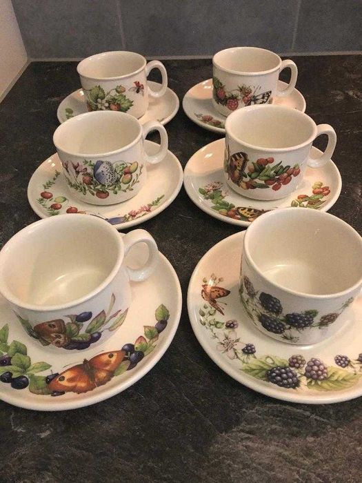 6 чашки за кафе с чинийки- Libelle, Meakin-Member of Wedgwood group