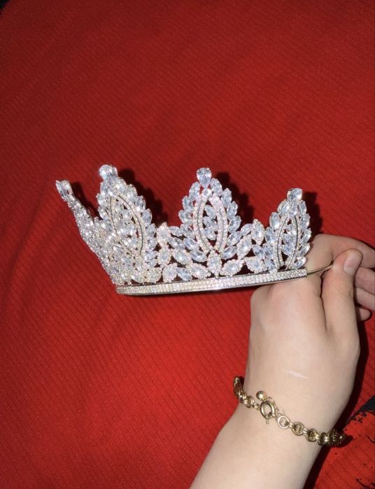 Свадебная корона с камнями Swarovski