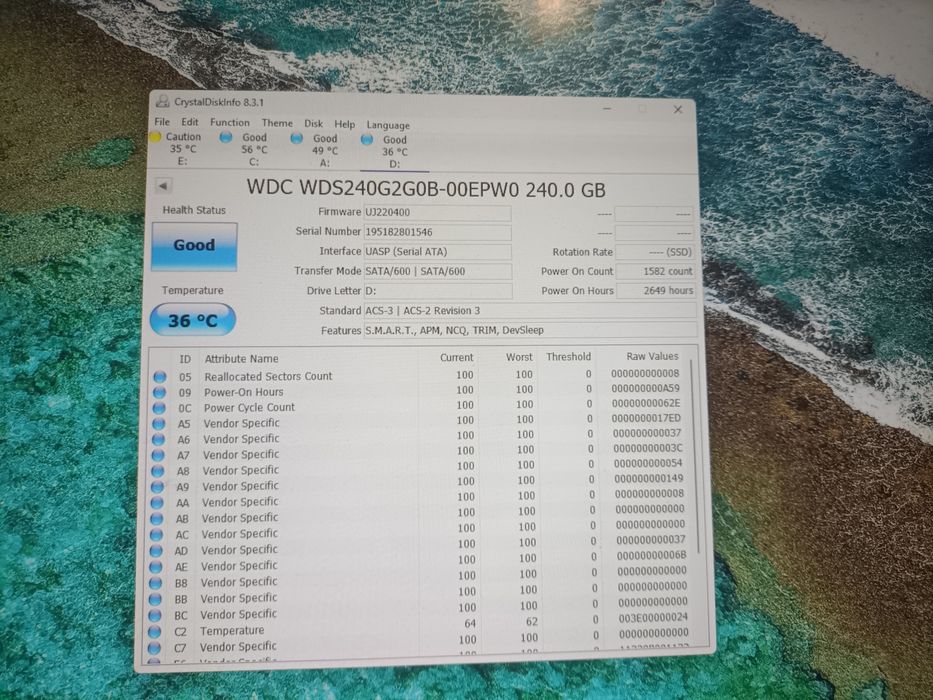vand ssd nvme m2 pciex 3.0/sata3  2280 256gb second hand
