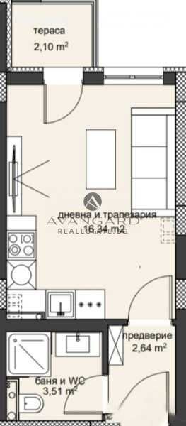 Продава се Едностаен апартамент в Пловдив, Христо Смирненски - 36 кв.м за 1584 €/кв.м - Снимка #3