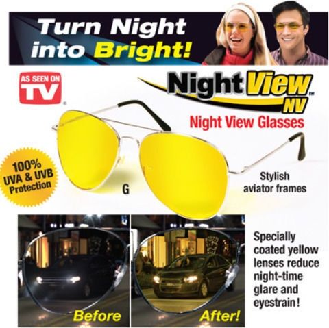 Ochelari Conducere Noapte „Night View” – Scapă de Orbirea Farurilor! (Nou, Sigilat)