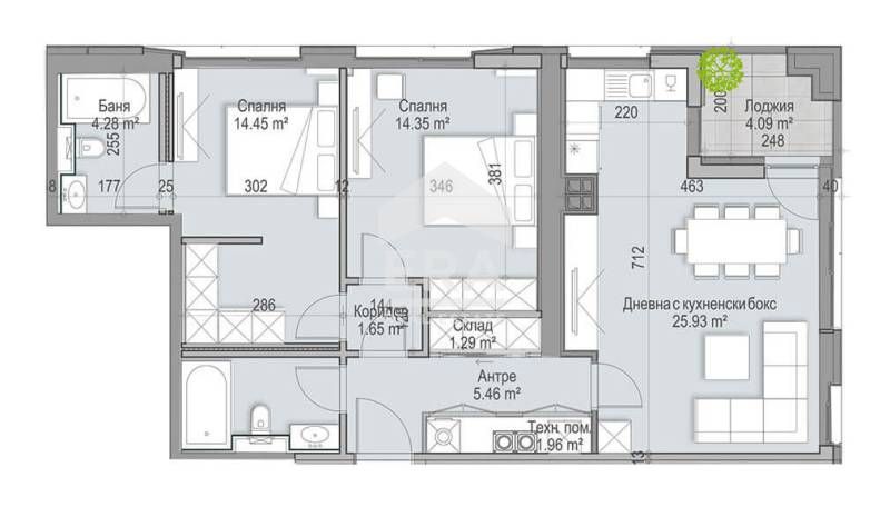 Продава се Тристаен апартамент в София, Кръстова вада - 113 кв.м за 3000 €/кв.м - Снимка #5