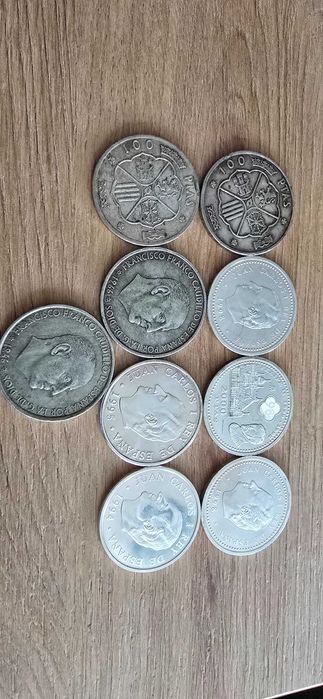 Лот испански сребърни монети 166 грама