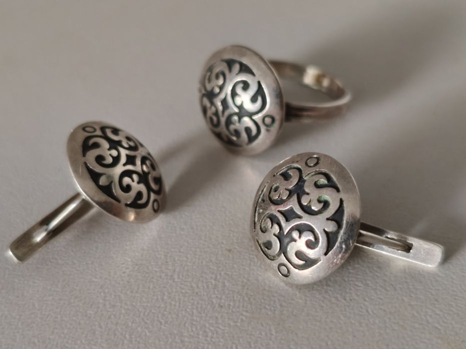 Серебро. 925 пр. Кольцо и серьги. Набор.