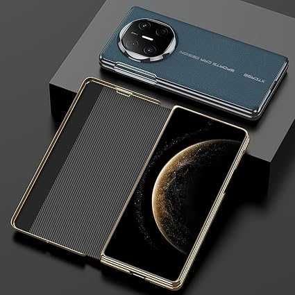 Husă Piele Flip Huawei Mate X6, Inel Magnetic Ascuns, Fereastră - NOUĂ