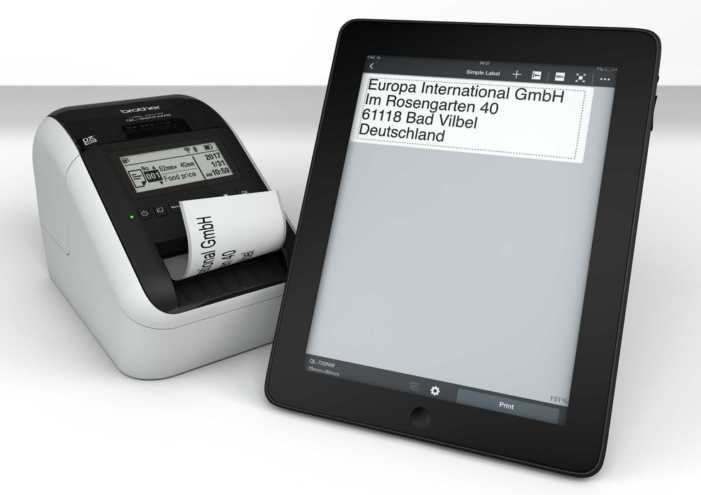 Принтер за етикети с Wi Fi и Bluetooth Brother QL-820NW