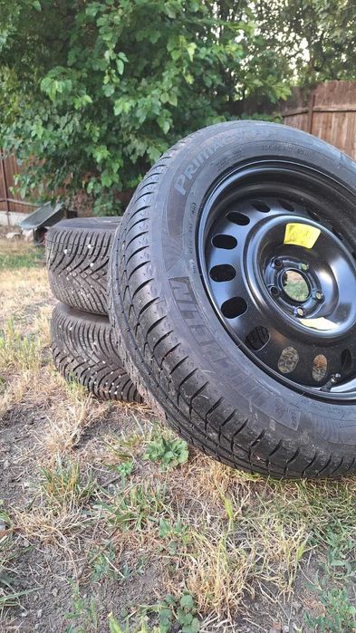 OFERTA! 3 Jante Tabla 16" Citroen C5 / Peugeot 508 (5x108) + 2 Anvelope Iarna BFGoodrich 225/60 R16 Ca Noi DOT 2026