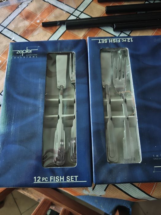 Два сета  за хранене Fish sets  Zepter . 65 евро комплекта, двата за 100 евро