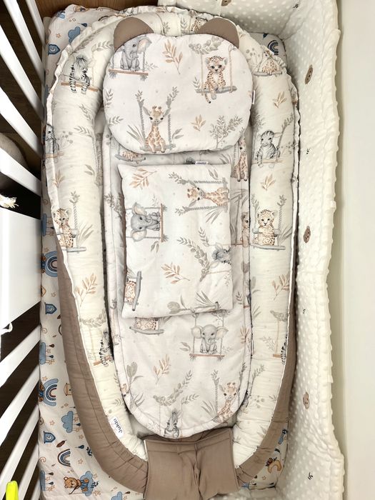 Бебешко гнездо Happy Jungle Комплект от 5 части Comfort