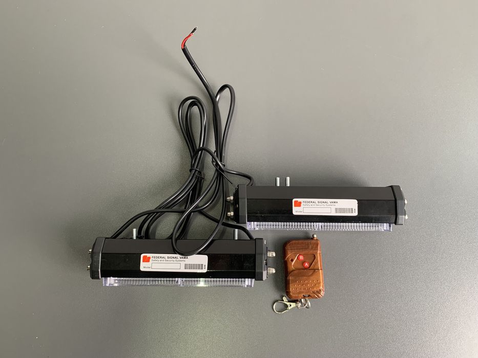 Stroboscoape auto LED grila galben/albastru, wireless - COB