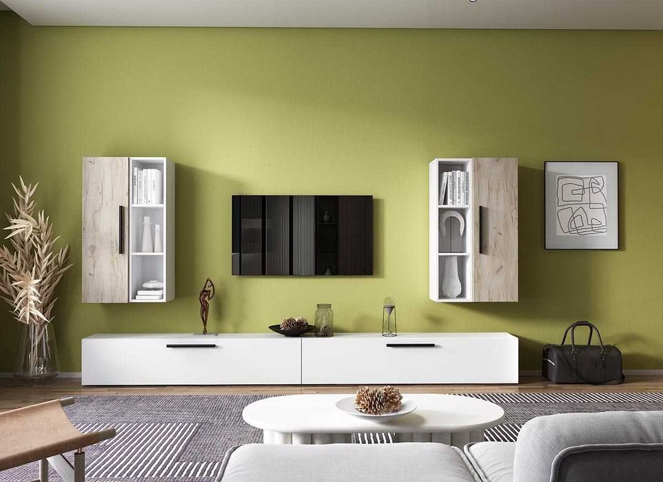 Living Pati 089 - Mobila Sufragerie Stejar + Alb