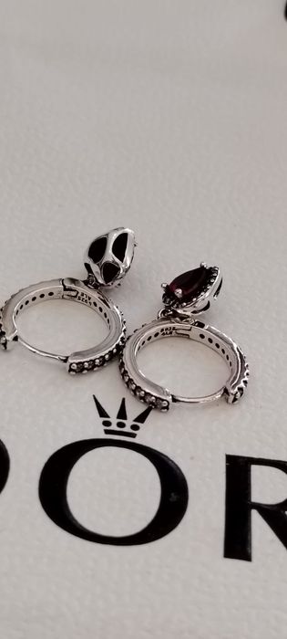 Set Nou Pandora Moments Heart Red Silver S925 Ale
