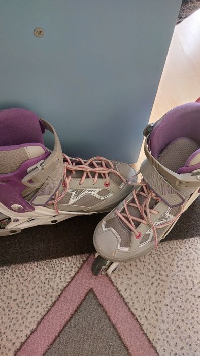 Oxelo детски ролери сиво/лилави