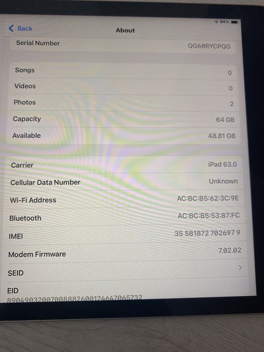 Ipad generti 9, Wi-fi+Gsm, 64Gb