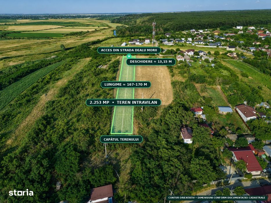 Teren intravilan 2.253 mp în Comana – Aproape București