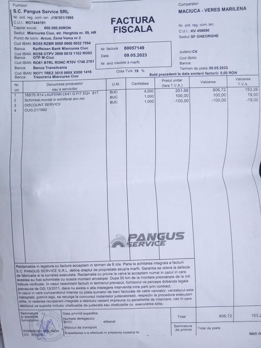 Anvelope vara 4 buc 165/70/R14