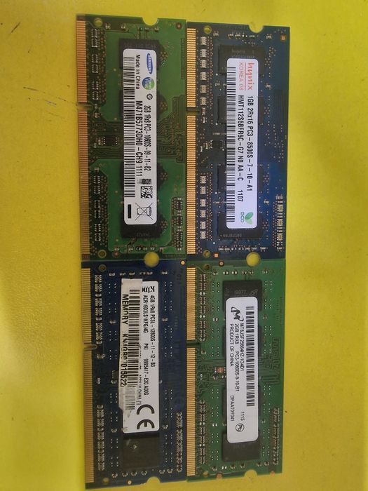 Озу на ноутбуки ddr3 разные.