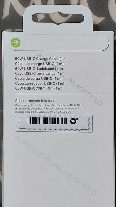 iPhone 16 charge cable 60W оригинал type c