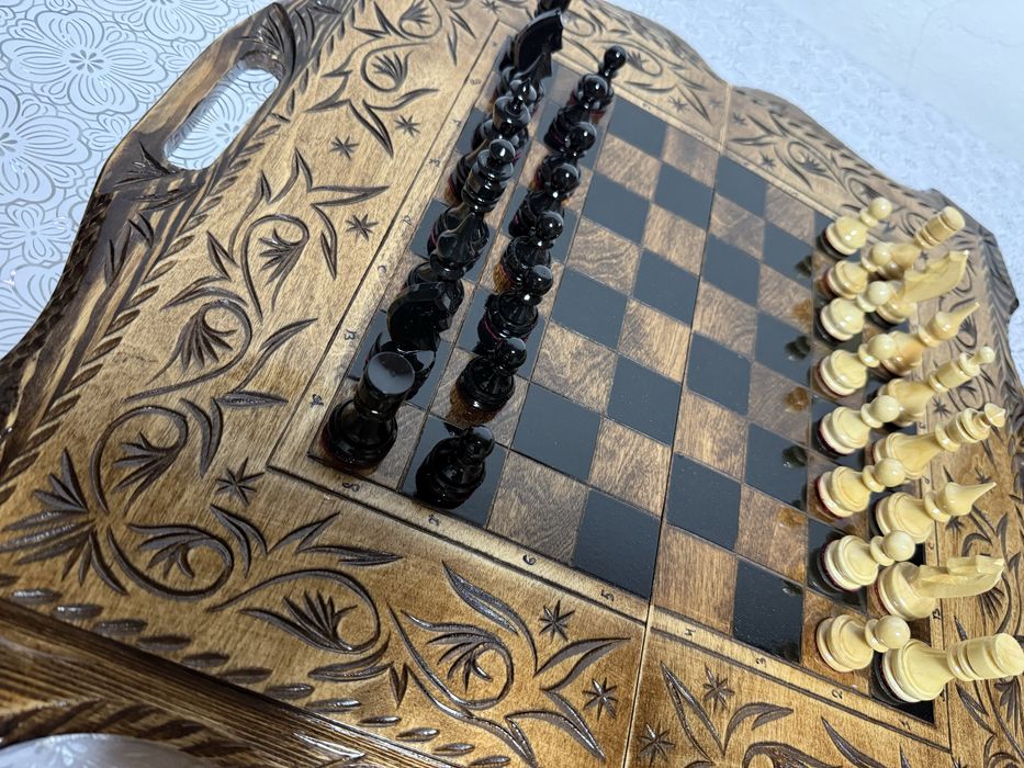 Нарды-шахматы ручной работы