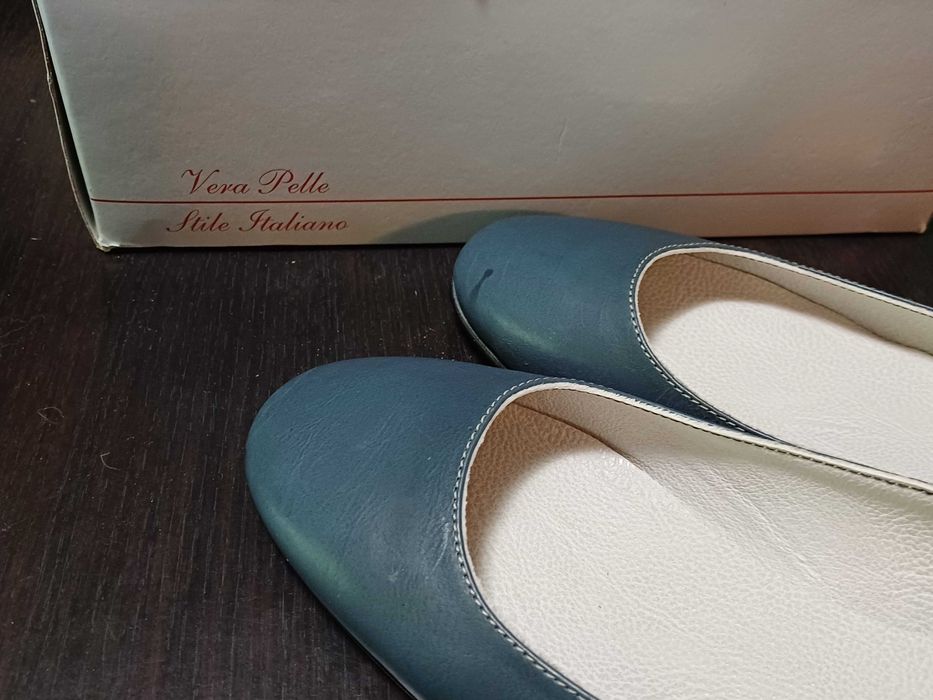 Vand balerini , piele naturala fabricati in Italia