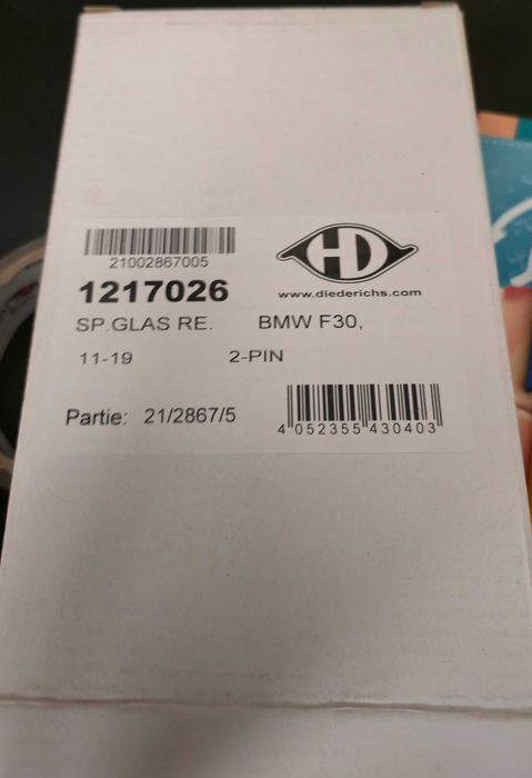 дясно огледало стъкло подгряващо  за БМВ F30 3та серия