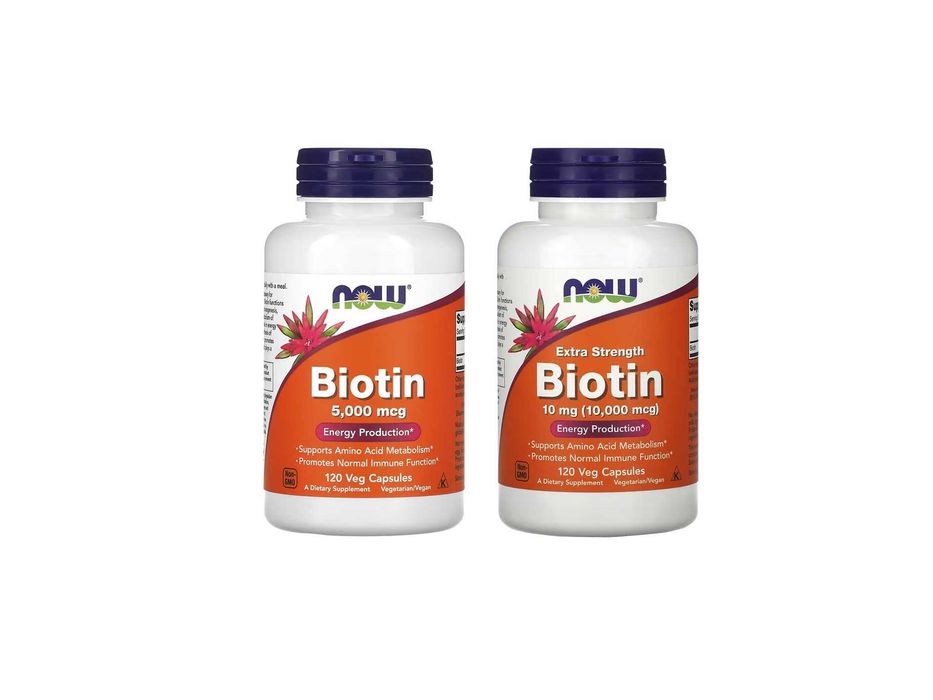 NOW Foods биотин Biotin 5000 мкг 10 мг 10000 мкг  120 капсул