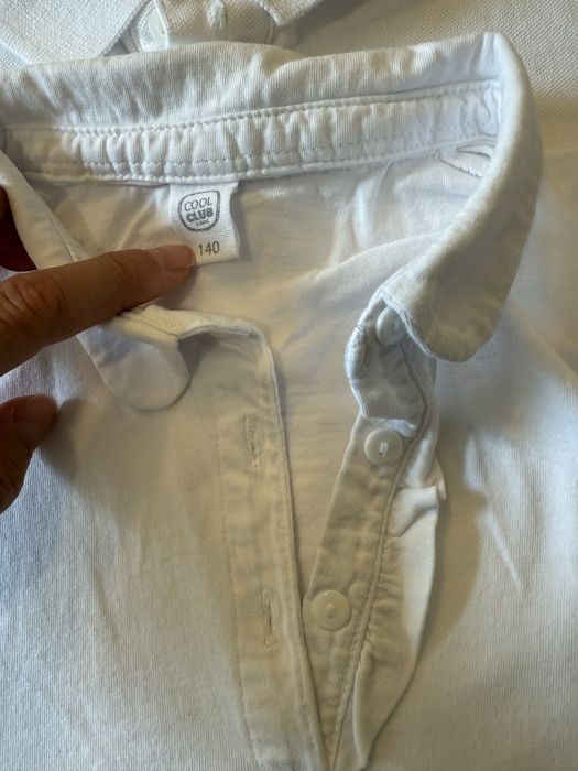 Set tricouri polo fete scoala alb 134-140