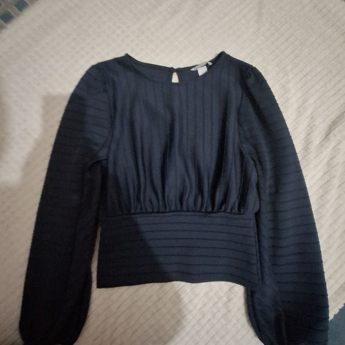 Bluza bleumarin eleganta