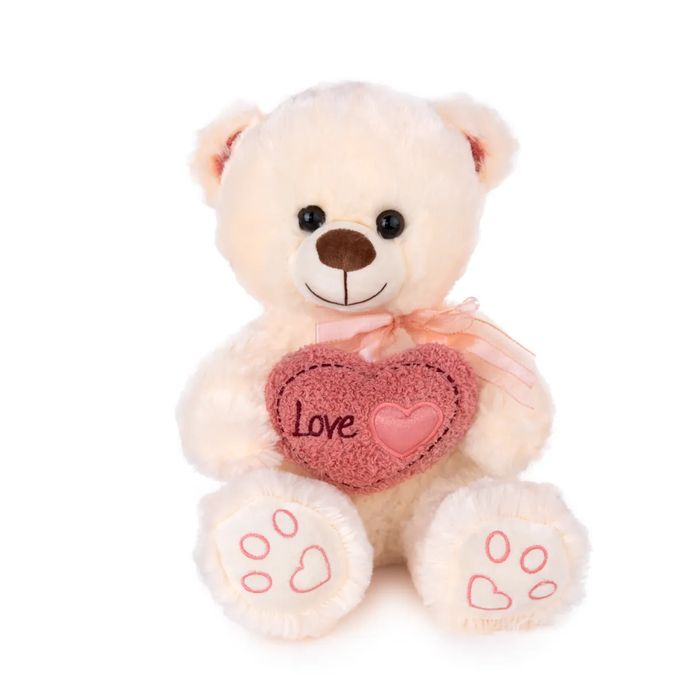 Бежово Мече със сърце 30см.