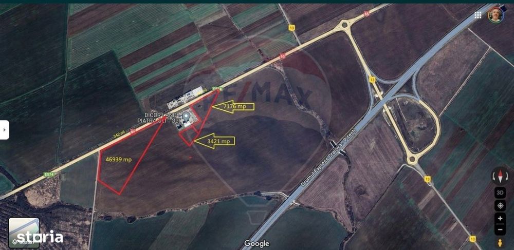 Teren Construibil 57,536mp / DN 65 Slatina - Bals-Piatra Olt