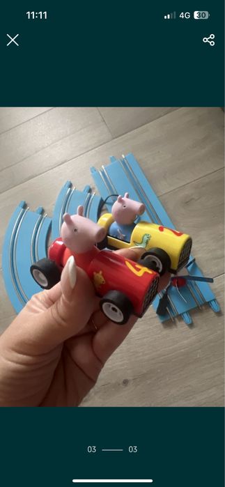 Писта с 2 коли и дистанционни Carrera Peppa  Pig