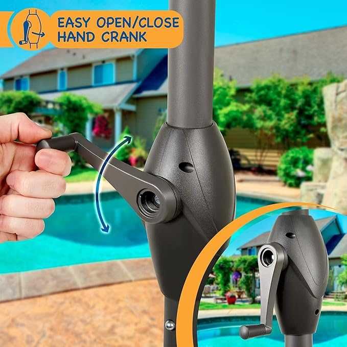 Градински чадър 2,7м Parasol, полиестер 180 g/m² (UV 30+)