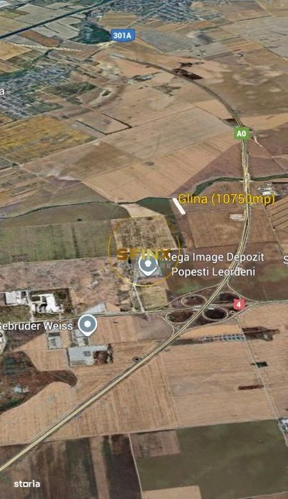 Teren intravilan Glina, Ilfov – 10750 mp, langa depozitele Megaimage