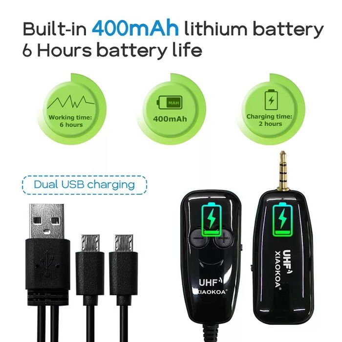 Беспроводной петличный микрофон XIAOKOA UHF, запись Vlog Youtube