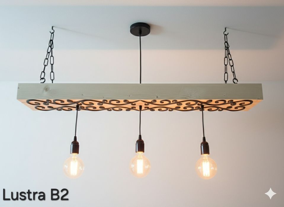 Lustre lemn masiv