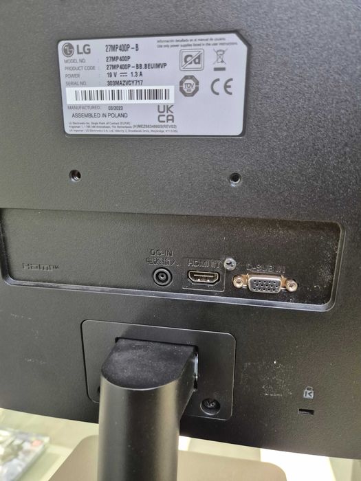 Monitor LG 27 inch LED (AG27 b.47607.8)-Garantie 2 ani RIDICARE DIN AG