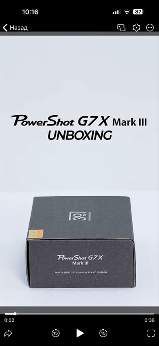 Powershot g7x Mark3 30TH