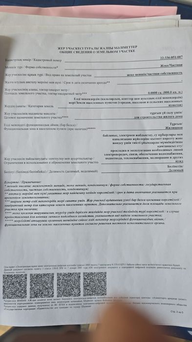 Жер сатам 8 соттик