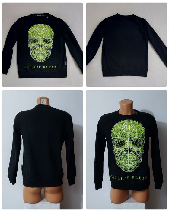Bluza Philipp Plein, hoodie clasic 100% bumbac, mărimea S unisex
